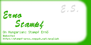 erno stampf business card